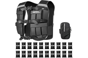 BeatBoost Weighted Vest for Men Women 22lb/26lb/34lb/44lb/46lb Adjustable Weights with Ironsand for Walking Strength Training Running Workout