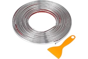 VekAuto Window Trim Strip Kit 1/4" 6mm Width 16Ft 5m Universal for Exterior Car Bumper Door Body Self Adhesive Scratch-Proof 