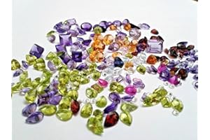 NOVA JEWELRY SUPPLY 100 + Carats Mixed Stones - Mixed Loose Natural Faceted Gemstones and Jewels