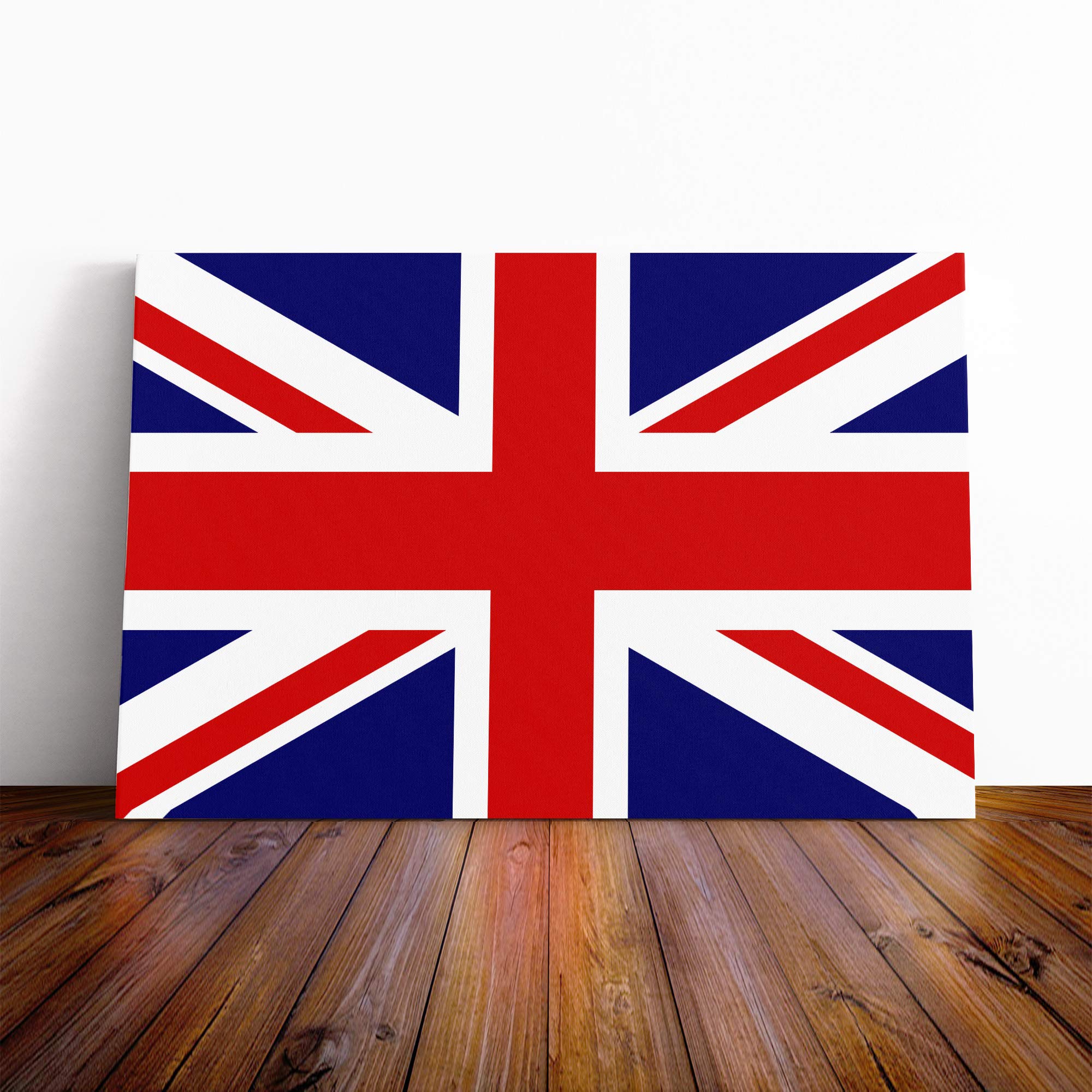 Union Jack British Flag (4) Canvas Print | Gallery Wrapped 30mm Frame Wall Art | 20x14 inches | Ready to Hang | Modern Flag Picture | Living Room Bedroom Lounge Office
