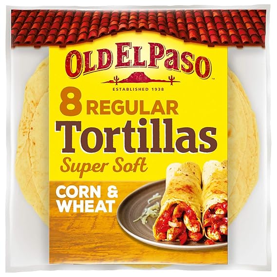 Old El Paso Regular Super Soft Corn & Wheat Tortillas x8 335g (Pack of