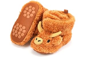 ShinyMatch Highland Baby Booties Newborn Baby Shoes Unisex Infant Slippers for Toddler Infant Girl Boy