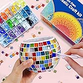 Glass Mosaic Candle Holder Kit – DIY Mosaic Kits for Adults & Crafts for Girls 8-12 – Arts and Crafts for Kids, Tealight Candle Holder for Home Decor, Toys Girls Birthday Christmas Gifts Ages 6 7 8-12
