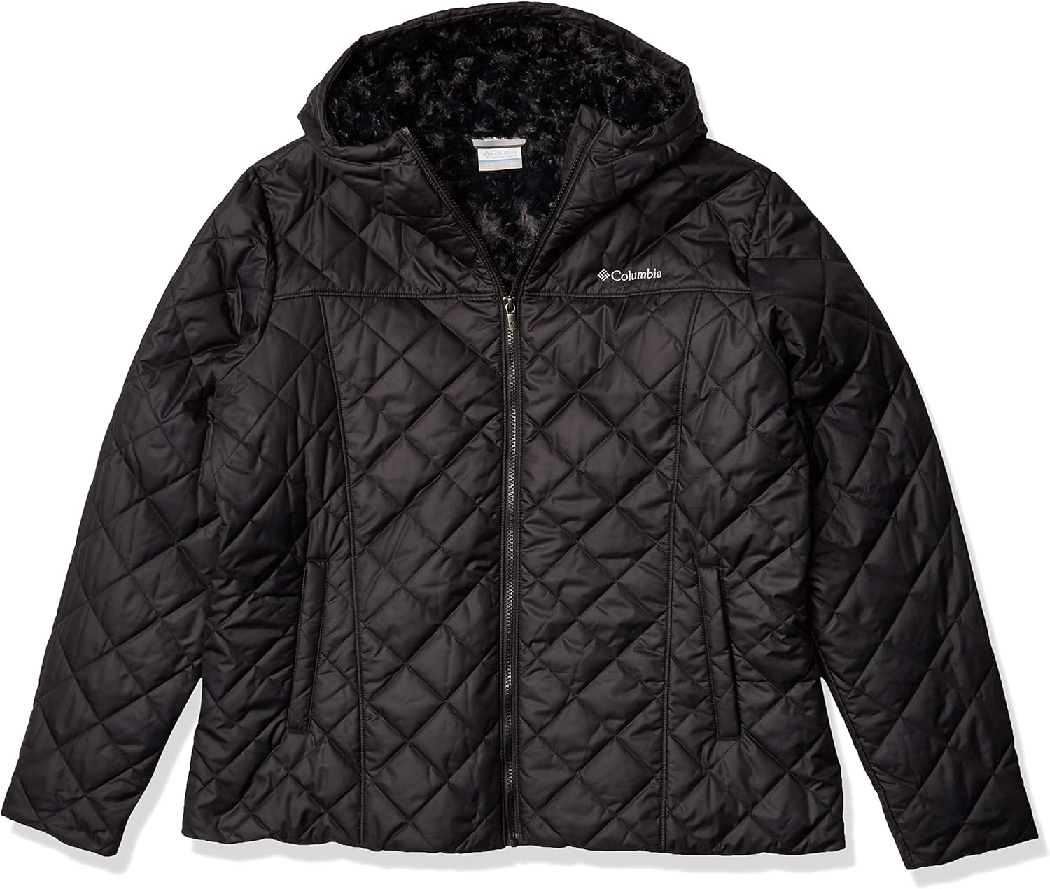 plus size columbia copper crest hooded quilted jacket