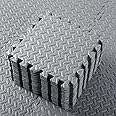 Shihanee 64 Pcs Foam Floor Baby Tiles Foam Floor Mats Play Mats Bulk with Borders Interlocking for Kids Baby Playroom Nursery Gym (Gray, 64ft)