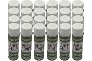 Ameri-Stripe White Athletic Grass Field Marking Spray Paint - 2 Case Pack (24 Cans) 18 oz of Paint per Can *Improved Formula*