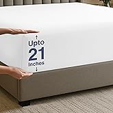 Utopia Bedding Twin XL Deep Pocket Fitted Sheet – Extra Deep Pocket – Fits up to 21 Inch Mattress – Hotel Luxury – Soft, Breathable and Comfy – Shrinkage and Fade Resistant – Easy Care – (White)