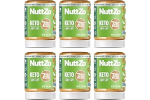 NuttZo Coconut Almond Keto Mixed Nut and Seed Butter | 7 Nuts & Seeds Blend, Keto-Friendly, Gluten-Free, Vegan, Kosher | No Added Sugar or Oil, 2g Net Carbs | 12oz Jar (Pack of 6)