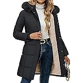 YUCOLEN Long Winter Coats for Women Fleece Lined Sherpa Puffer Jackets with Hood Pockets Zip Warm Thicken Parka Coat