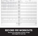 UniBrands Ultimate Gym Workout Log Book 100 Pages XL A5 Black view 2