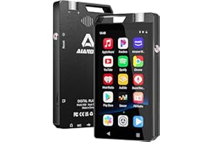 AIANDCC 96GB Mp3 Player with Bluetooth and WiFi, 4" HD Full-Color Touch Screen, 3RAM, Mp3 & Mp4 Players with Speaker, Mp3 Player with Spotify, Amazon Music, YouTube, FM Radio, for Kids and Gift