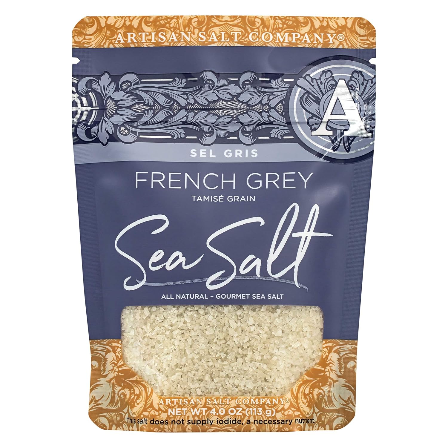 SaltWorks Cyprus Black Mediterranean Sea Salt Flakes, Artisan Zip-Top Pouch, 2.5 Ounce : Grocery & Gourmet Food