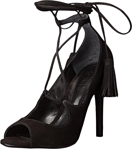 Amazon.com | SCHUTZ Women's Yassu, Black, 6.5 M US | Heeled Sandals