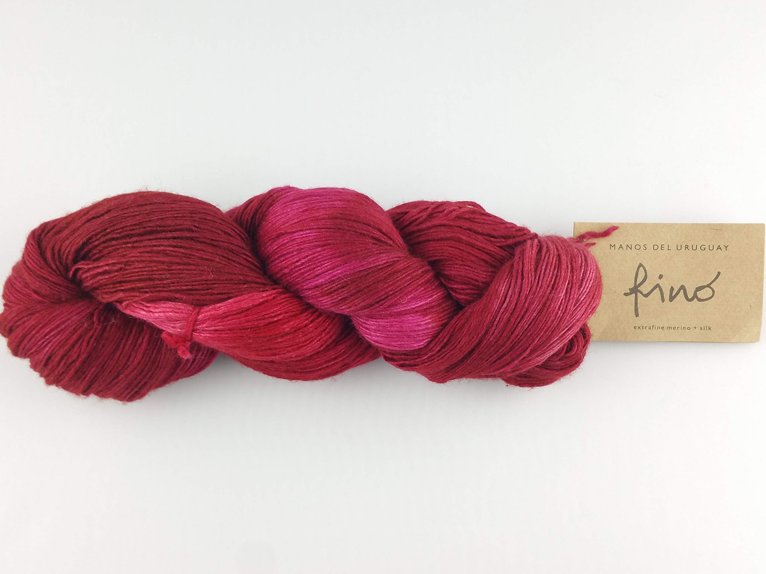 Manos Del Uruguay Silk Blend Fino 6422 Flame, 100g, Merino Silk Hand Dyed Yarn
