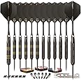 CC-Exquisite Darts Set | Professional 12 X 20/22g Metal Tip Darts | Steel Tip Darts with 24 Flights & 18 Aluminum shafts + Dart Tool, Rubber O-Rings