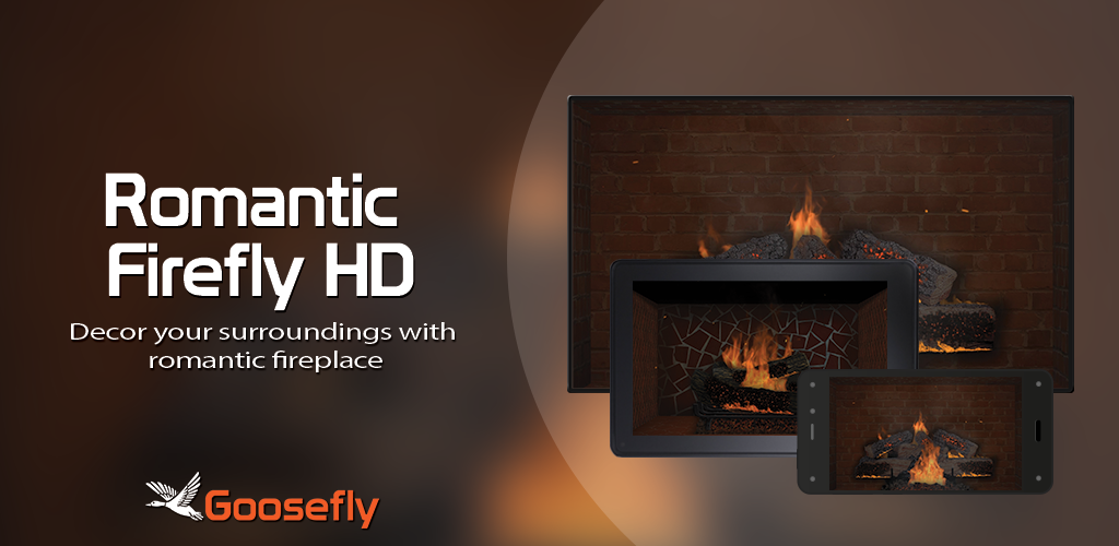 Romantic Firefly HD - Fireplace Wallpaper & Themes