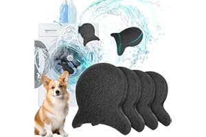 WALEJUC 4 Pack Pet Hair Remover for Laundry Lint Catcher Laundry Hair Catcher for Washing Machine Reusable Dog Hair Remover for Laundry Nontoxic Dog Hair Catcher for Washer, Dryer, Bedding, Clothes