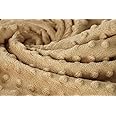 Camel Brown Minky Bubble Dimple Dot Plush Fur Fabric Polyester 58-60"
