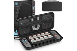 XIONZIJA Switch 2 Carry Case 2025, Switch 2 PU Material Carrying case with 10 Game Cartridges and Pocket for Switch 2 Accessories.