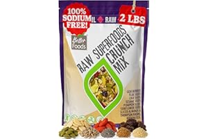 BetterFoods Raw Superfoods Crunch Mix | Antioxidant Rich Premium Salad Toppings with Organic Goji Berries & Mixed Seeds | 6g Plant Protein, Keto Friendly, Non-GMO, Vegan | 24oz Bag