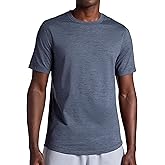Gaiam Mens Breathe Ease Short Sleeve Crewneck Top, Standard Fit, Stretch Heavyweight Performance Material