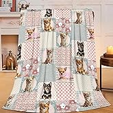 Cute Chihuahua Throw Blanket Chihuahua Dogs Cowboys Flannel Blankets Dog Lover Plush Super Soft Cozy Warm Decor Gifts for Boys Girls Kids Adults Men Women 40" x 50"