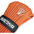 WILDAIR Paracord Survival Paracord Parachute Fire Cord Survival Ropes 4-in-1 5/32" Diameter U.S. Military Type III with Integ