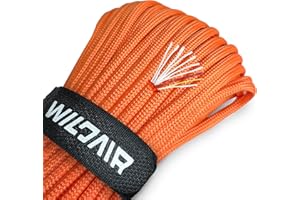 WILDAIR Paracord Survival Paracord Parachute Fire Cord Survival Ropes 4-in-1 U.S. Military Type III with Integrated Fishing Line Fire-Starter Tinder