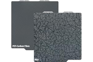 GOMENL Build Plate for Bambu Lab A1 Mini 3D Printer: PEI Build Plate Carbon PET Diamond PEO PEY Plate 3D Printing Accessories Textured Smooth Sheet Bed 184x184mm (Smooth PEO+Smooth PET)