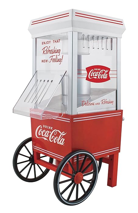 Nostalgia OFP501COKE Coca-Cola 12-Cup Hot Air Popcorn Maker