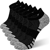 vvfxx Ankle Socks Short Men - 6 Pairs No Show Athletic Running Low Cut Socks with Moisture Wicking & Cushioned Suppor