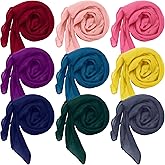 Patelai 9 Pieces Women's Cotton Scarves Lady Light Soft Fashion Solid Scarf Wrap Shawl, Candy Color (Vivid)
