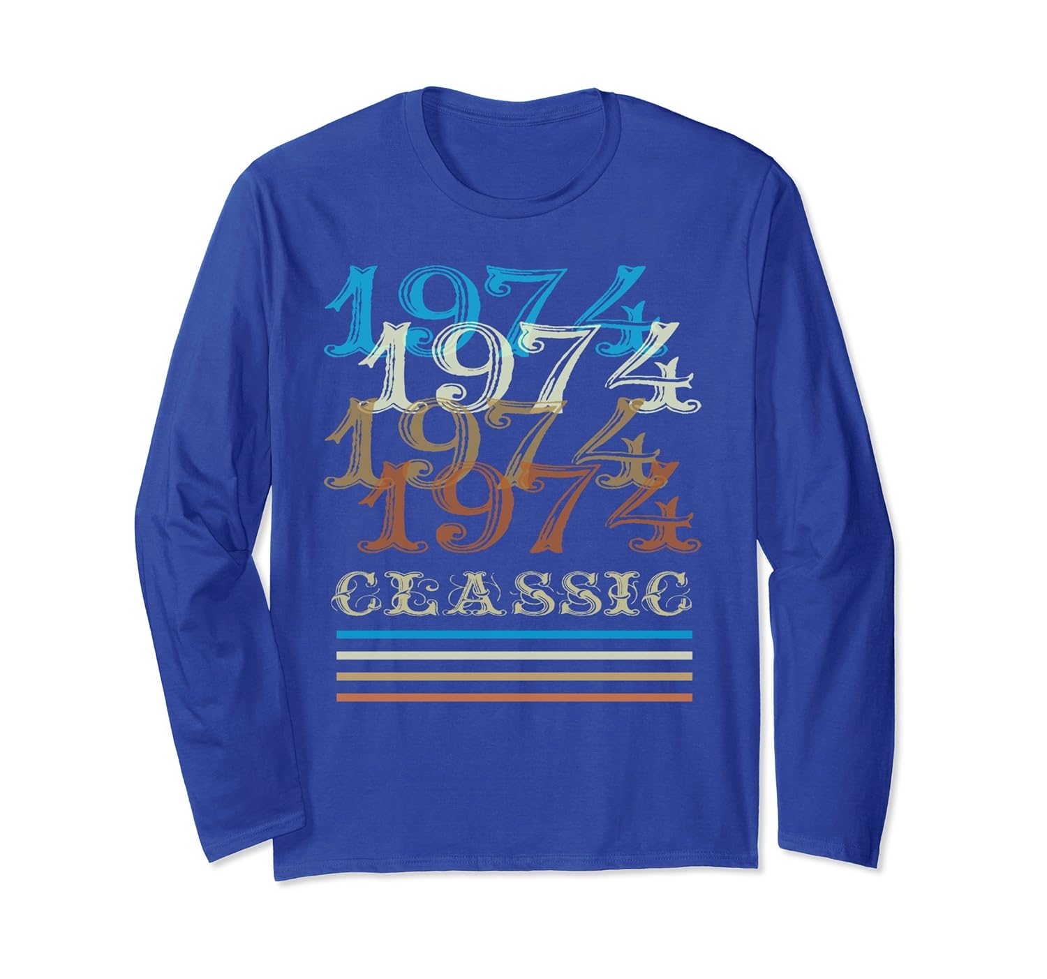 1974 Long Sleeve Classic Vintage Retro 44th Birthday Gifts-anz