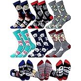 Berlune 6 Pairs Real Estate Agent Socks for Women Men Novelty Real Estate Agent Socks with House Key Sold Sign Patterns Appreciation Gifts for Brokers