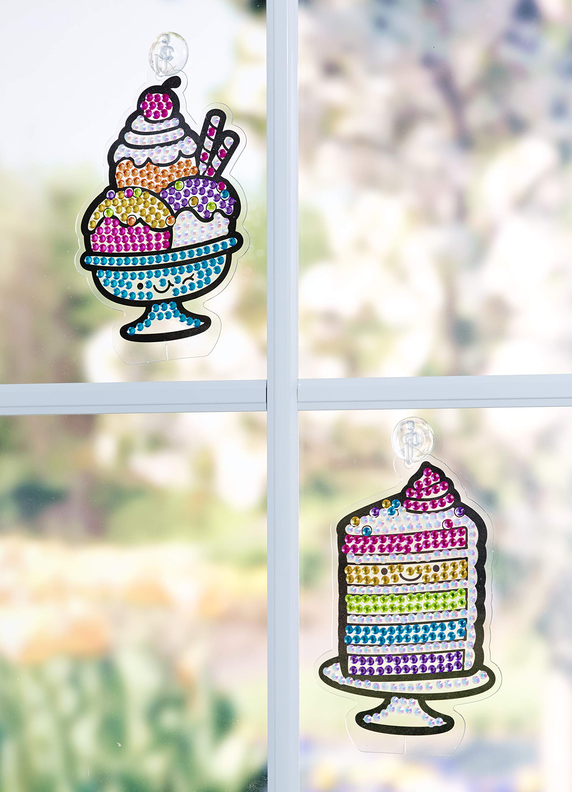 Creativity for Kids Big Gem Diamond Painting Kit: Sweets Stickers and Suncatchers - Diamond Art for Kids, DIY Stickers and Suncatcher Kit for Girls (Ages 6+)