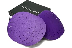 Serious Grit 5-Inch Assorted Grit Ceramic Multi-Hole Hook & Loop Sanding Discs - Advanced Grain for Fast Cutting & Long Life 
