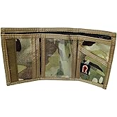 Rainbow of California Tactical Nylon Trifold Wallet Durable 500D Cordura, water-resistant, inside/outside ID windows, 15+ card slots, compact 5x3.25in. Ideal for military, outdoor, travel. USA Made.