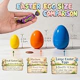 Taspire 50 Pieces 2.52 Inch Plastic Easter Eggs Fillable Durable view 4