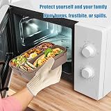 YHQZ 2 Pcs Oven Gloves Heat Resistant Non Slip Fingered Grill Mitts 500F view 4