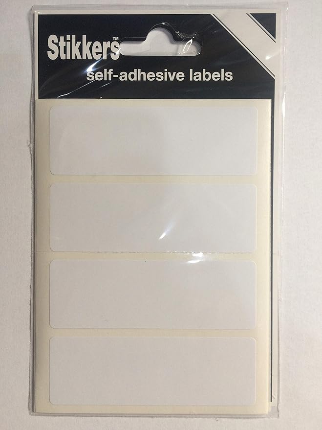 White 25mm x 75mm Self Adhesive Sticky Labels (28 Stickers) Amazon.co