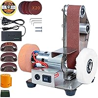 Mini Belt Sander, Vertical Electric Belt Sander Knife Making Supplies, 7 Adjustable Speed Electric Knife Sharpener, Power Bel
