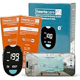 HeartsCare Total Cholesterol Testing kit - 20 Strips and 1 Meter with 3D Bluetooth HeartsHome app - Diet and Fitness Tracking