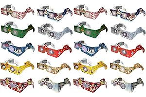 HOLIDAY EYES GLASSES 3D Christmas Glasses - 20 Pairs / 10 Turn Christmas Tree & Holiday Lights into Magical Images - Stocking Stuffers - Secret Santa - Office Parties - Fun for The Family