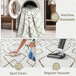 SERISSA Washable Runner Rug,2x6 Soft Non Slip Boho