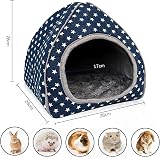 RANYPET Guinea Pig Bed Cave Cozy Hideout Large 26x26x28 cm Blue view 2