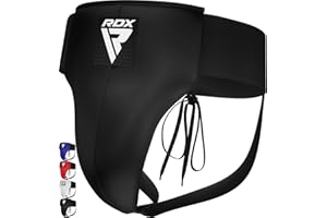 RDX Groin Protector for Boxing, Muay Thai, Kickboxing and MMA Fighting, Maya Hide Leather Abdo Gear for Martial Arts Training
