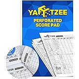 PlayDice Yahtzee Score Pads Perforated: 6X9, 200 Easy Tear Off, Large Print Yahtzee Score Pads Compatible with Yardzee and Ya