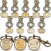 Fumete Christian Keychain Bulk Bible Verse Religious Keychain Scripture Quote Inspirational Gift for Sunday School Pastor