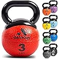 Aeromat Elite Mini Kettlebell Medicine Ball - 6" Diameter Weighted Exercise Ball for Training, Color-Coded Kettlebell Weight