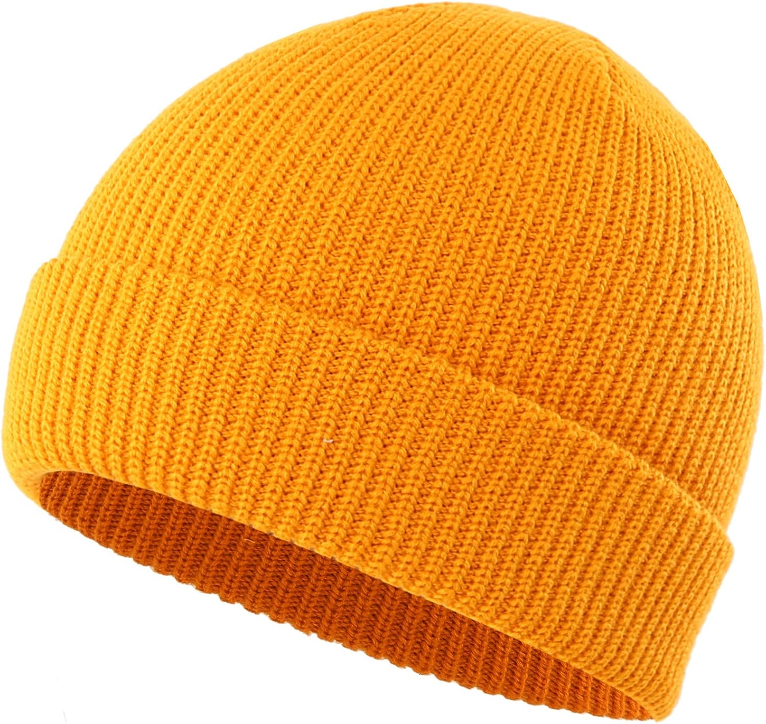 Connectyle Outdoor Classic Bassic Men 's Warm Winter Hats Daily Thick Knit Cuff Beanie Cap Red, 55 60cm: Clothing